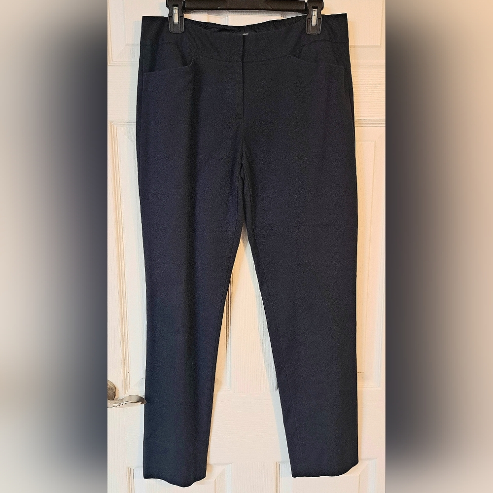 Tahari Dark Blue Casual Dress Pants